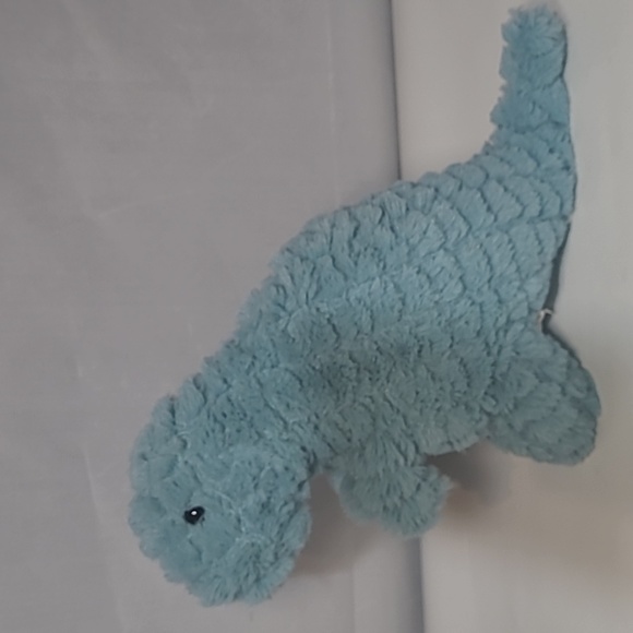 Manhattan Toy Co. 2016 Dinosaur T-Rex Aqua Blue Soft 12" Plush Stuffed Animal - Picture 4 of 10